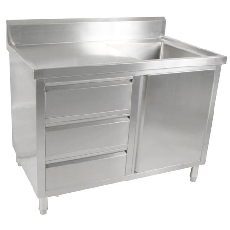 stainless steel kitchen sink cabinet